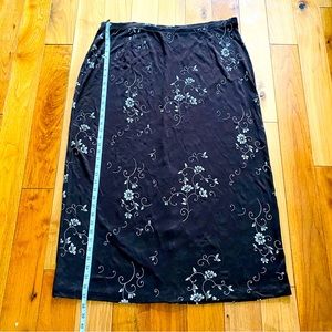 Josephine Chaus Brown Floral Maxi Skirt Women's Plus Size 3X